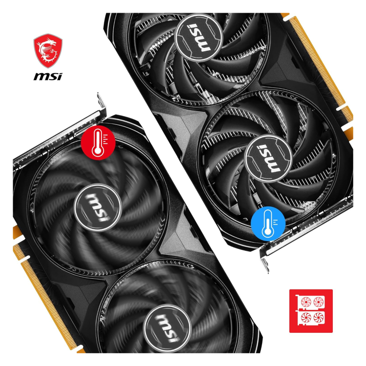 Box Opened MSI GeForce RTX 4060 VENTUS 2X BLACK 8GB OC GDDR6X Graphics Card