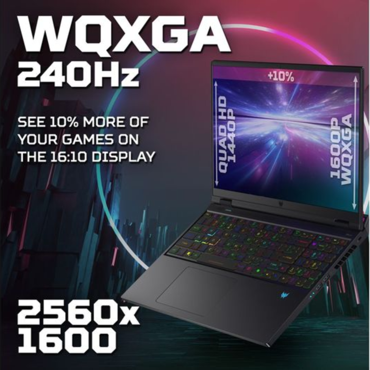 Refurbished Acer Predator Helios Intel Core i9-14900HX 16GB RAM 1TB SSD RTX 4070 16 Inch Windows 11 Gaming Laptop