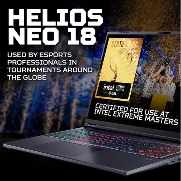 Refurbished Acer Predator Helios Neo 18 AI Intel Core Ultra 9 275HX 64GB RAM 2TB SSD 18 Inch GeForce RTX 5070 Ti Windows 11 Gaming Laptop