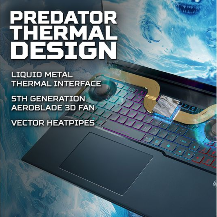Refurbished Acer Predator Helios Neo 18 AI Intel Core Ultra 9 275HX 64GB RAM 2TB SSD 18 Inch GeForce RTX 5070 Ti Windows 11 Gaming Laptop