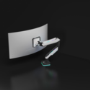 Box Opened electriQ Premium Gaming Single Monitor Arm with RGB
