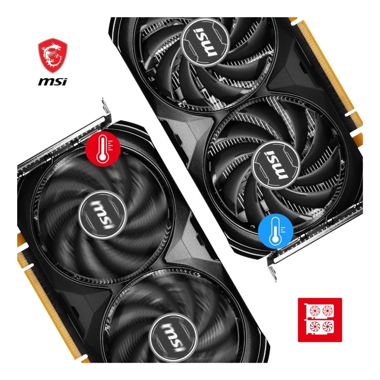 Refurbished MSI GeForce RTX 4060 Ti VENTUS 2X BLACK 16G OC 16GB 2160MHz GDDR6 Graphics Card