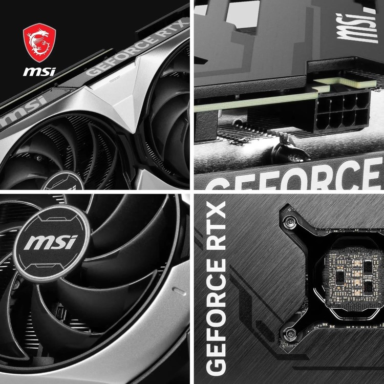 Box Opened MSI GeForce RTX 4070 VENTUS 2X 12G OC GDDR6X Gaming Graphics Card