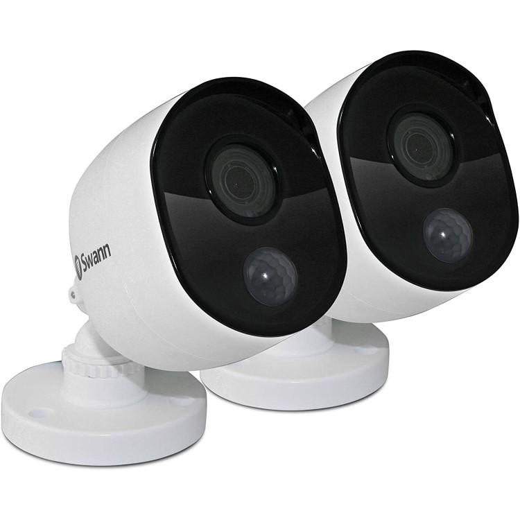GRADE A1 - Swann 1080p Heat Sensing White Analogue Bullet Camera - 2 Pack