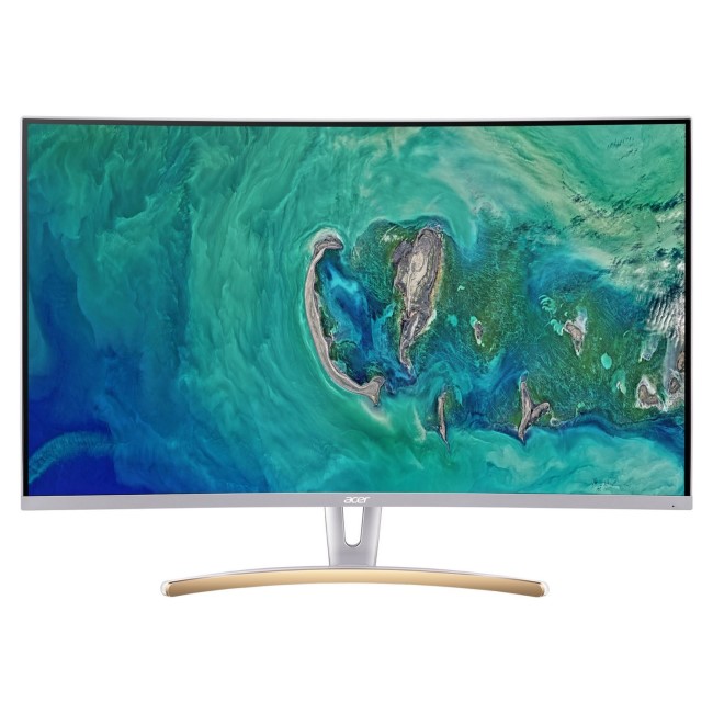 Refurbished ACER ED323QURwidpx 31.5" QHD Curved Monitor in White&Gold 