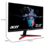 Refurbished Acer KG241YAbii 23.8" VA Full HD 1ms FreeSync Gaming Monitor