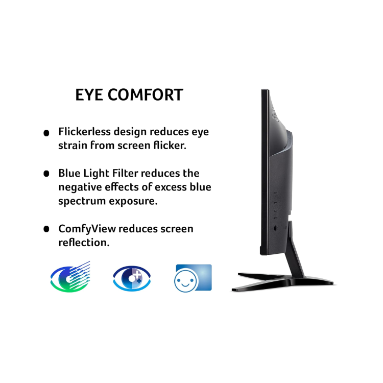 Refurbished Acer KG241YAbii 23.8" VA Full HD 1ms FreeSync Gaming Monitor