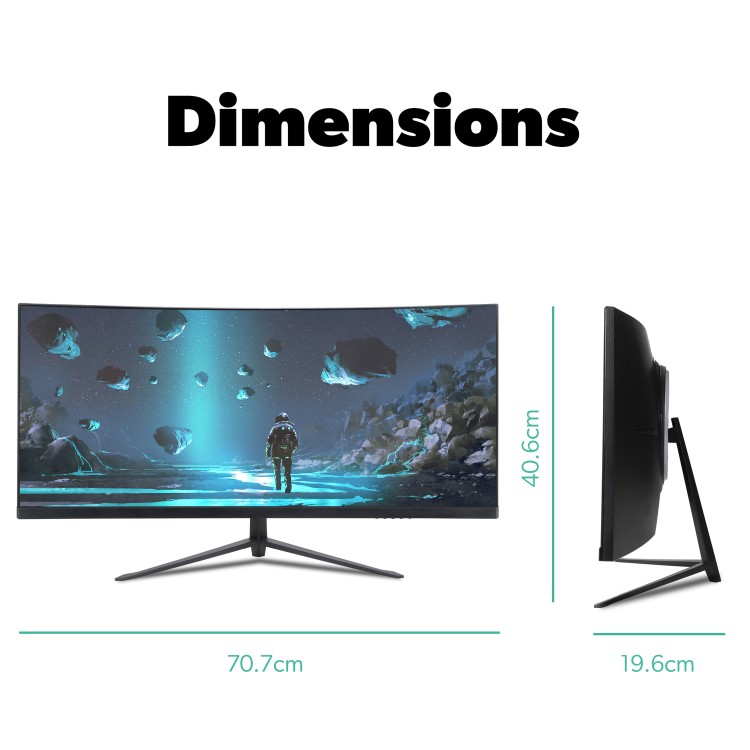 ElectriQ-30CVWF200VAFSGH 30" Full HD UltraWide HDR 200Hz FreeSync Curved Gaming Monitor