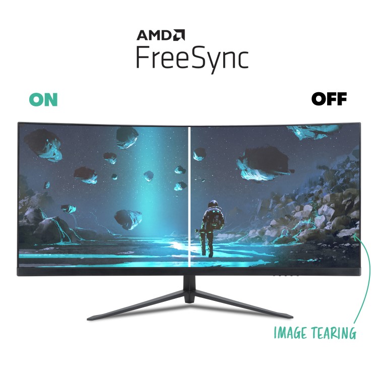 ElectriQ-30CVWF200VAFSGH 30" Full HD UltraWide HDR 200Hz FreeSync Curved Gaming Monitor