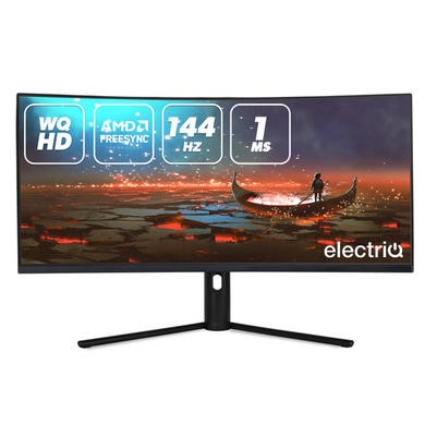 electriQ 34" WQHD QLED 144Hz Curved Monitor