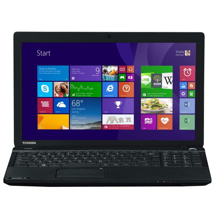 Toshiba Satellite C50-B-14D 15.6" Intel Celeron N2830 2.16GHz 4GB 500GB  Windows 8 Laptop in Black