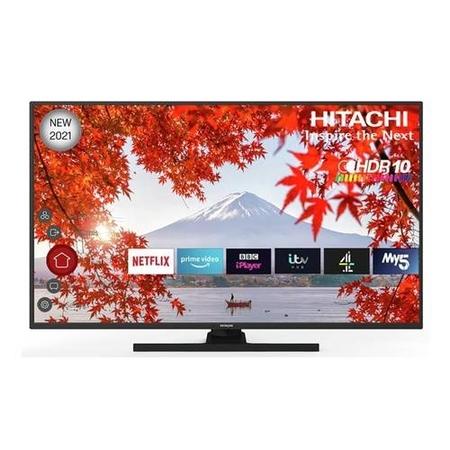 Refurbished Hitachi 50" 4K Ultra HD with HDR10+ LED Freeview Play Smart TV without Stand
