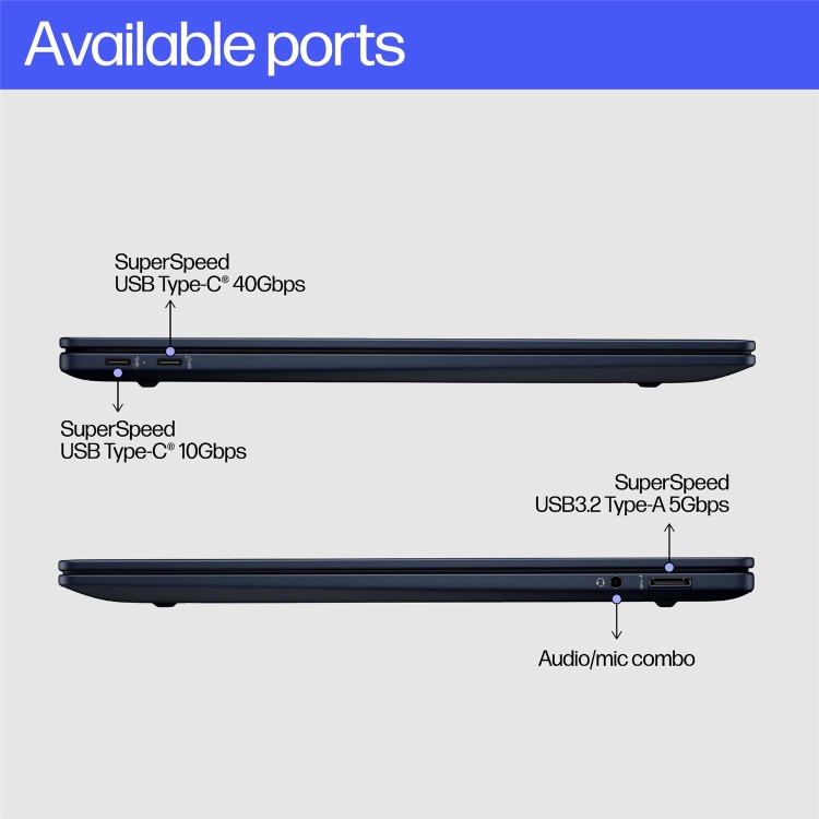 EliteBook Ultra 14 inch G1q Notebook AI PC, 14", Touch screen, Windows 11 Pro, Qualcomm Snapdragon, 16GB RAM, 512GB SSD, 2.2K