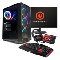 Refurbished CyberPowerPC Eurus AMD Ryzen 5 5600G 8GB RAM 500GB M.2 NVMe SSD + 23.8" FHD 100Hz 1ms Gaming Monitor
