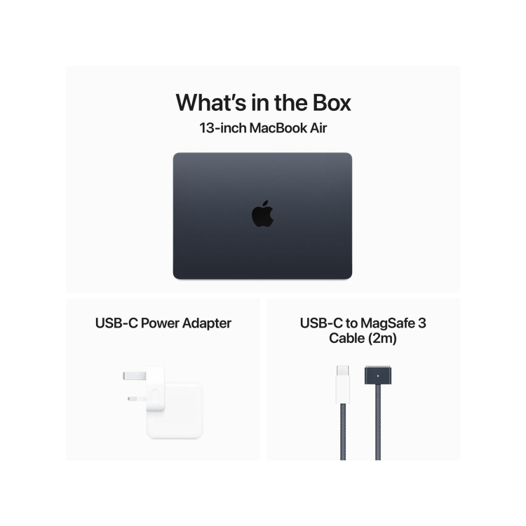 Apple MacBook Air 15.6 Inch M3 8GB RAM 512GB SSD 2025 - Midnight