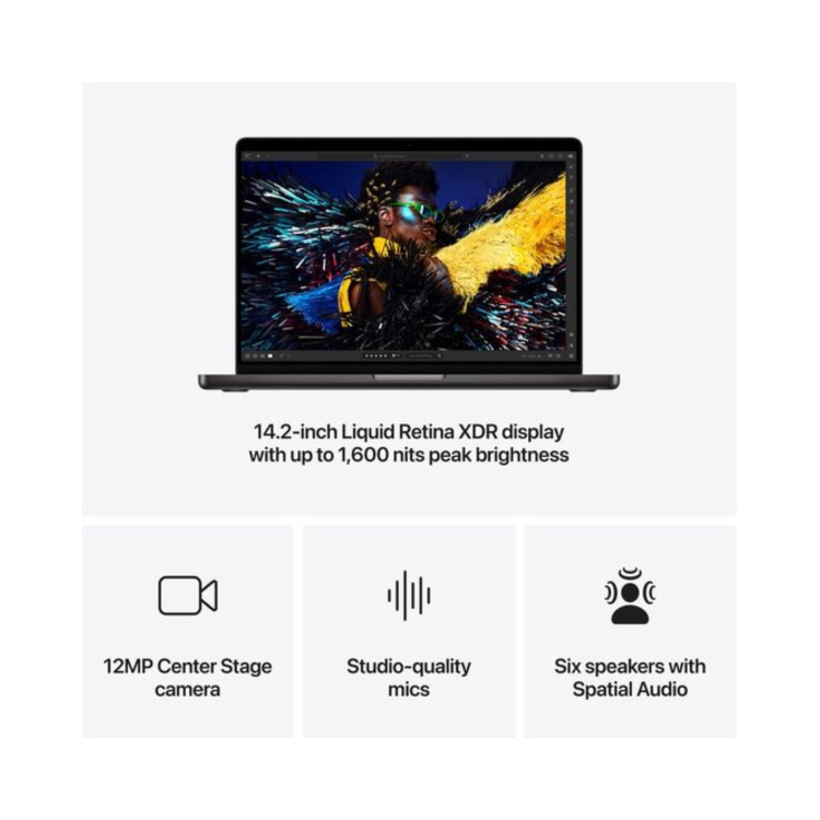 Apple MacBook Pro 14.2 Inch M4 16GB RAM 512GB SSD - Space Black
