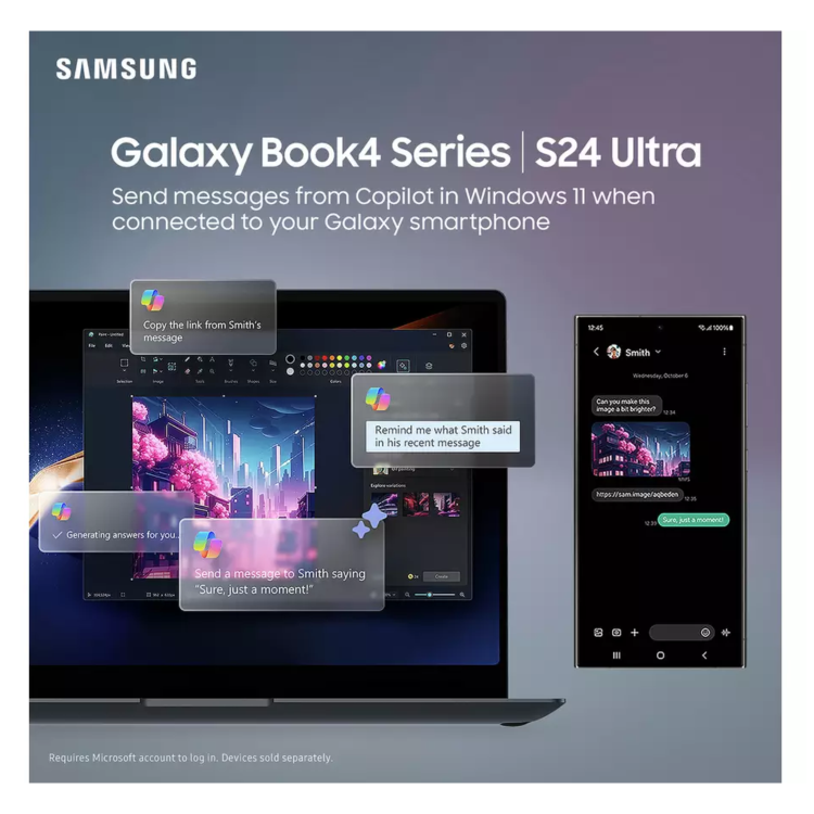 Refurbished Samsung Galaxy Book 4 Intel Core 3 8GB RAM 256GB SSD 15.6 Inch Windows 11 Laptop