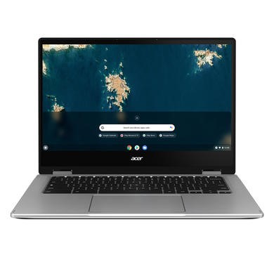 Refurbished Acer Spin 314 Intel Celeron N4500 4GB 64GB eMMC 14 Inch Convertible Chromebook - Silver