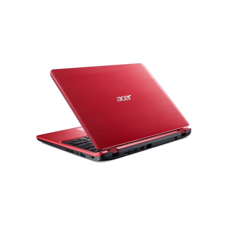 Refurbished Acer Aspire 1 Intel Celeron N4000 2GB 32GB 11.6 Inch Windows 10 Laptop in red 