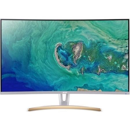 Refurbished ACER ED323QURwidpx Quad HD Curved VA LCD 31.5 Inch Monitor in White & Gold