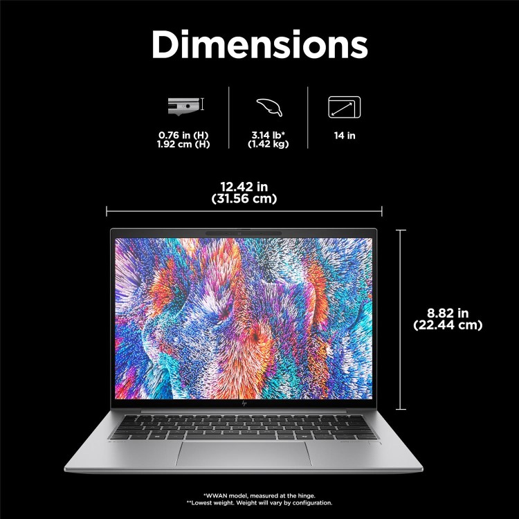 ZBook Firefly 14 inch G11 Mobile Workstation PC  Wolf Pro Security Edition - Data Science, 14", Windows 11 Pro, Intel Core™ Ultra 7, 32GB RAM, 1TB SSD, NVIDIA RTX™ A500, WUXGA