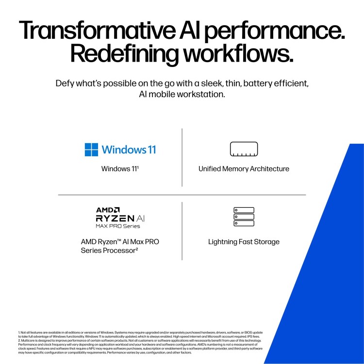 ZBook Ultra 14 inch G1a Mobile Workstation PC  Wolf Pro Security Edition - Data Science, 14", Windows 11 Pro, AMD Ryzen™ AI Max PRO, 32GB RAM, 1TB SSD, WUXGA