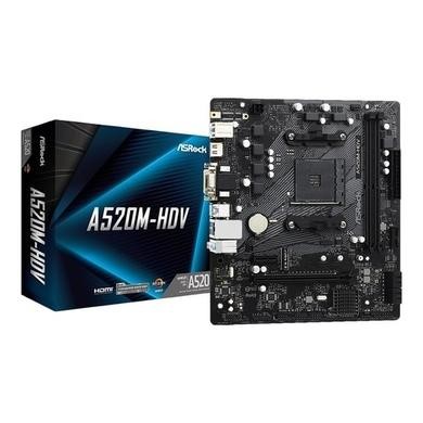 ASRock A520M-HDV AMD A520 AM4 DDR4 Micro ATX Motherboard
