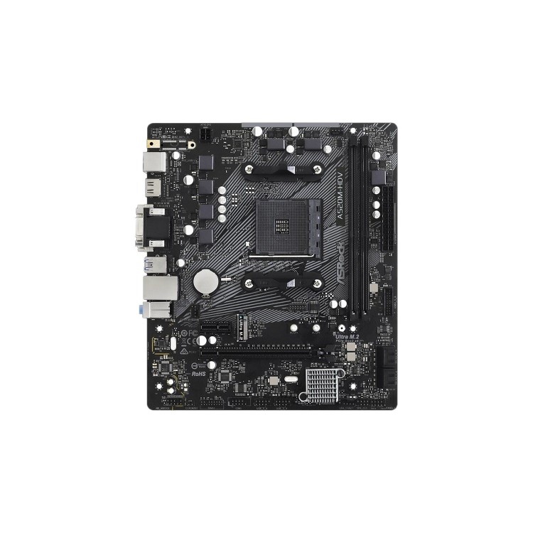 ASRock A520M-HDV AMD A520 AM4 DDR4 Micro ATX Motherboard
