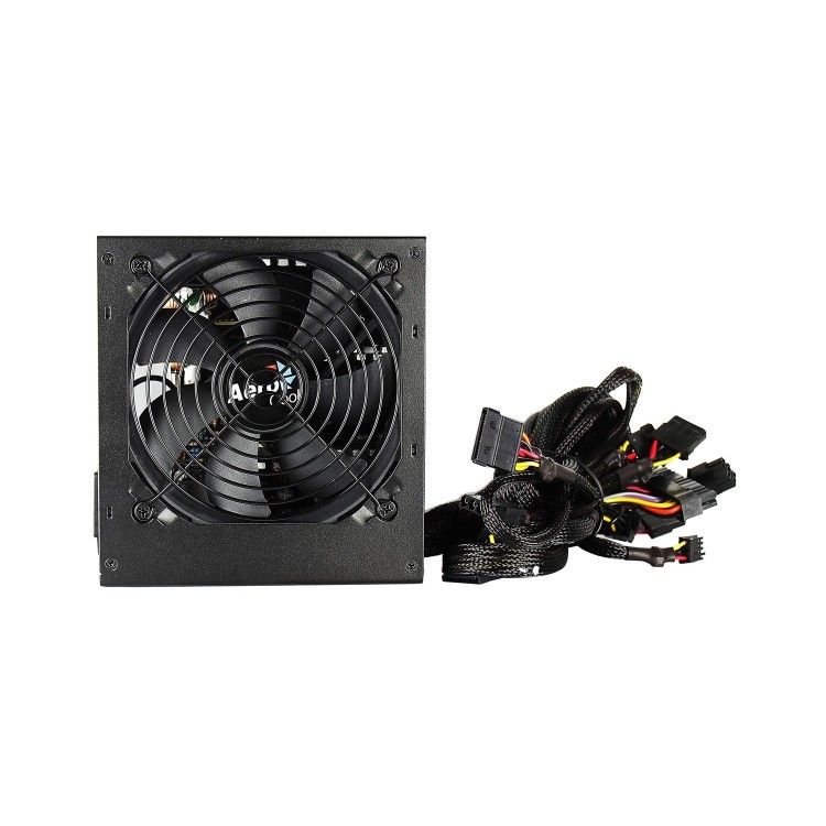 Aerocool Integrator 500W 80+ Certified PSU 12cm Black Fan Active PFC TW Caps UK Cable