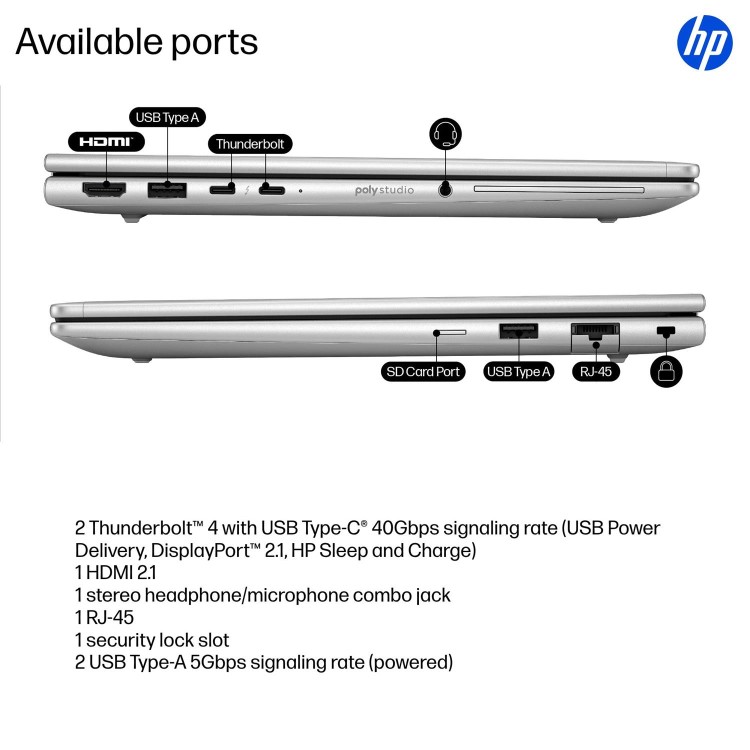 HP EliteBook 6 Intel Core Ultra 5 16GB RAM 512GB SSD 13.3 Inch Windows 11 Pro Laptop