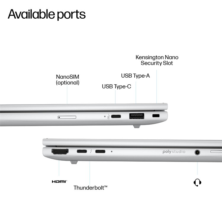 EliteBook 8 G1a 14 inch Notebook Next Gen AI PC Wolf Pro Security Edition, 14", Windows 11 Pro, AMD Ryzen™ AI 7, 24GB RAM, 512GB SSD, WUXGA