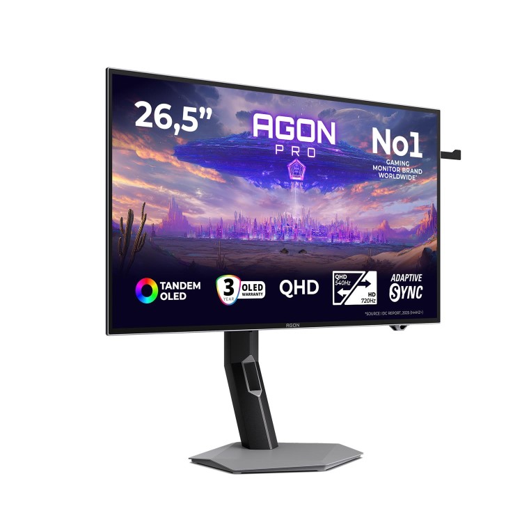 AOC AGON PRO AGP277QKDC 26.5" OLED Dual-Mode QHD 540Hz Full HD 720Hz 0.03ms Gaming Monitor