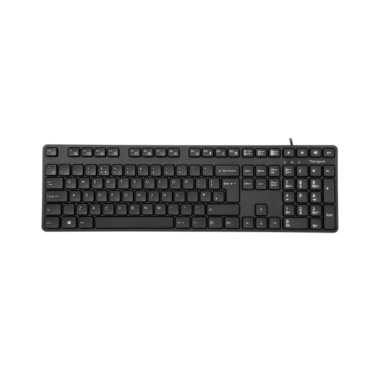 Targus Full-Size Antimicrobial Wired Keyboard Black