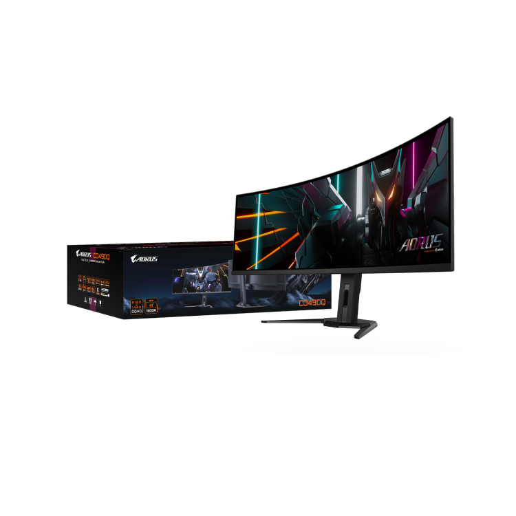 GIGABYTE AORUS CO49DQ 49" OLED DQHD 144Hz 0.03ms Curved Gaming Monitor