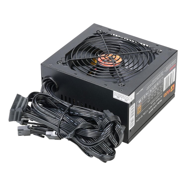 VIDA 500W ATX 80+ BRONZE BLACK PSU, 12CM SILENT FAN APFC RTB