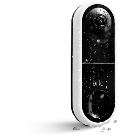 Arlo 1080p HD Wired Video Doorbell - White
