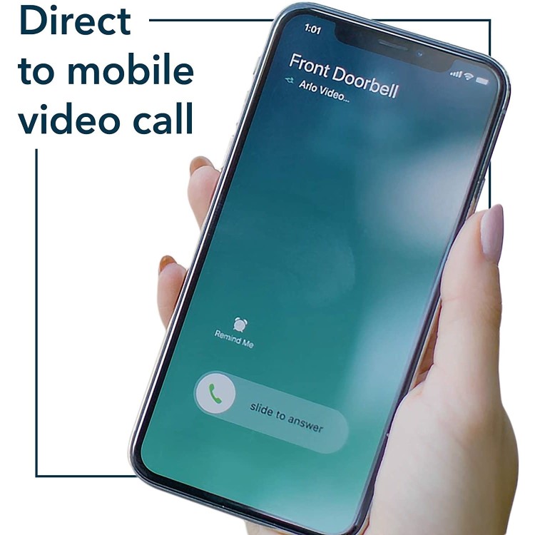 Arlo 1080p HD Wired Video Doorbell - White