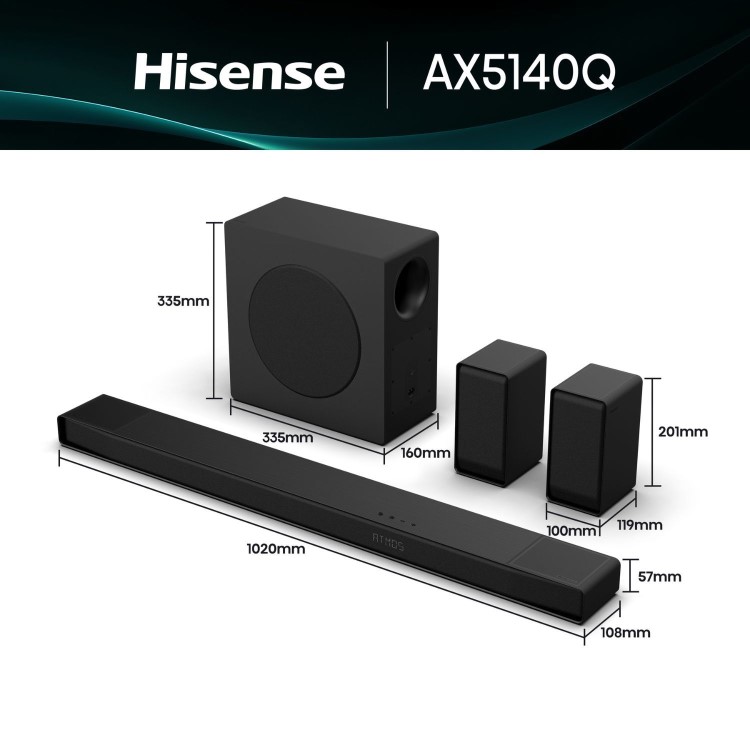 Hisense AX5140Q 5.1.4ch Sound Bar