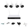 GRADE A1 - electriQ 4 Camera 1080p HD Wireless Wifi CCTV System - No Hard Drive