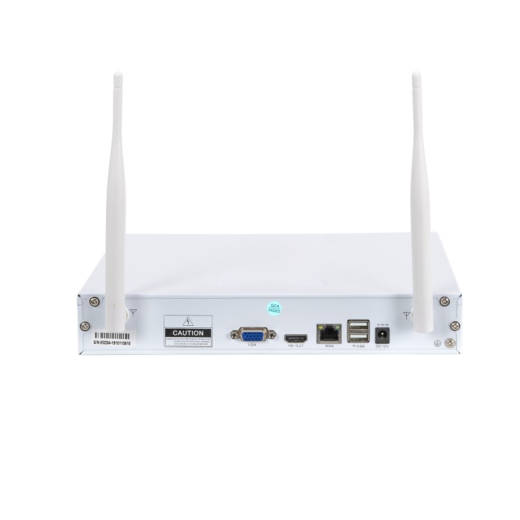 GRADE A1 - electriQ 4 Camera 1080p HD Wireless Wifi CCTV System - No Hard Drive