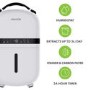 electriQ 5L Quiet Compact Compressor Dehumidifier and Air Purifier - White