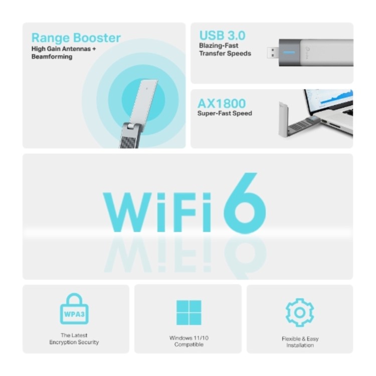 TP-Link AX1800 High Gain Wireless USB Adapter