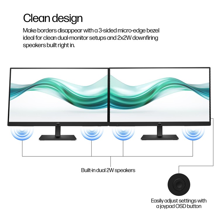 Hewlett Packard HP 322ph - Series 3 Pro - LED monitor - 22" 21.5" viewable - 1920 x 1080 Full HD 1080p  100 Hz - IPS - 250 cd/m² - 1000_1 - 5 ms - HDMI VGA DisplayPort - speakers - black -