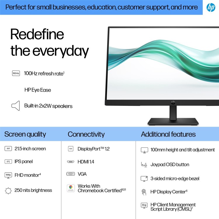 HP Series 3 Pro 322ph 22" IPS Full HD 100Hz Monitor