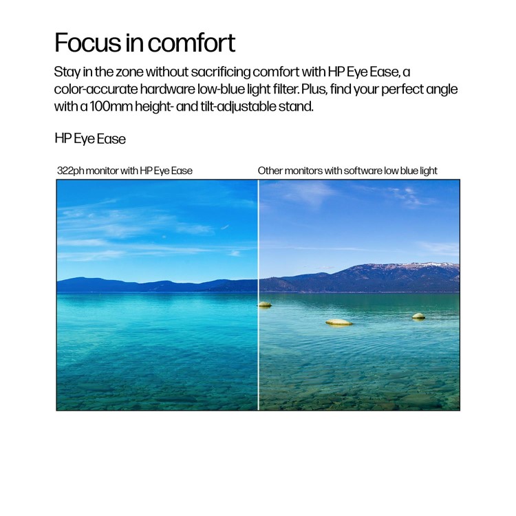 Hewlett Packard HP 322ph - Series 3 Pro - LED monitor - 22" 21.5" viewable - 1920 x 1080 Full HD 1080p  100 Hz - IPS - 250 cd/m² - 1000_1 - 5 ms - HDMI VGA DisplayPort - speakers - black -