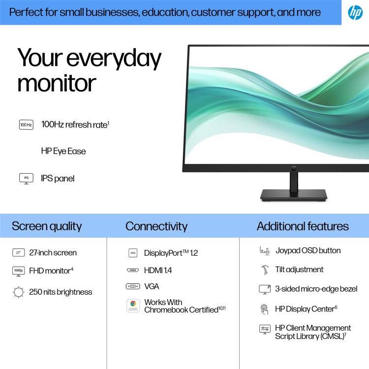 HP Series 3 Pro 327pf 27" IPS Full HD 100Hz Monitor