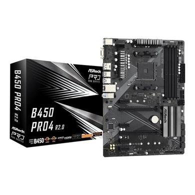 ASRock B450 Pro4 R2.0  AMD B450 AM4 DDR4 ATX Motherboard