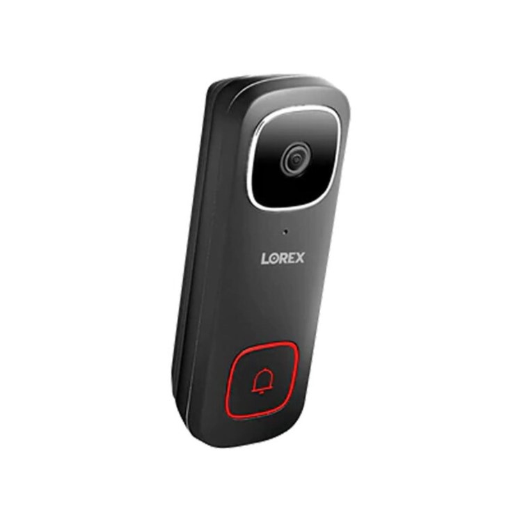 Lorex 2K Wired Black Video Doorbell - 1 Pack