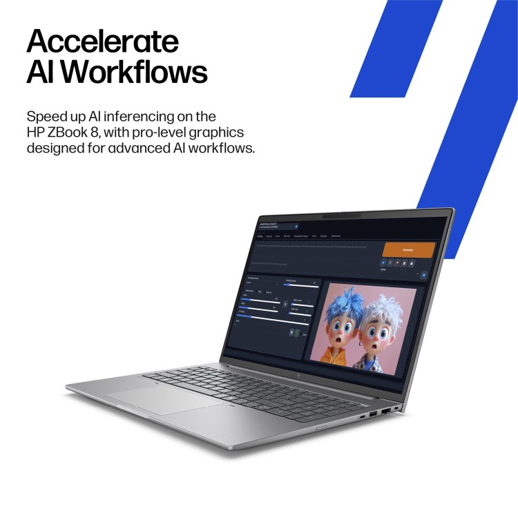 ZBook 8 G1i 16 inch Mobile Workstation PC  - Data Science, 16", Windows 11 Pro, Intel Core™ Ultra 7, 32GB RAM, 1TB SSD, NVIDIA RTX™ 500 Ada, WUXGA