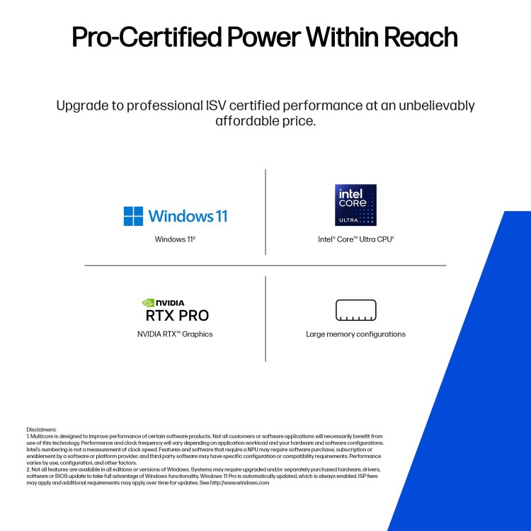 ZBook X G1i 16 inch Mobile Workstation PC  - Data Science, 16", Windows 11 Pro, Intel Core™ Ultra 7, 32GB RAM, 1TB SSD, NVIDIA RTX™ PRO 2000 Blackwell, WUXGA